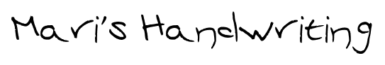 Mari’s Handwriting font